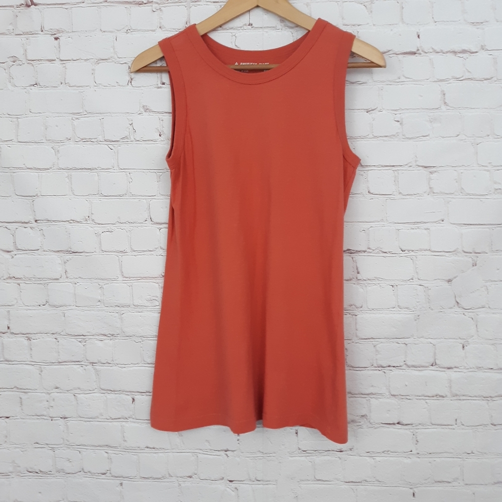 American Giant Tank Top Cotton Orange Extra Small